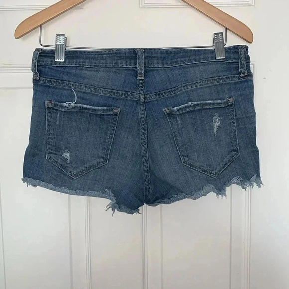 Vervet Rhinestone Denim Cut Off Shorts - Picture 2 of 7